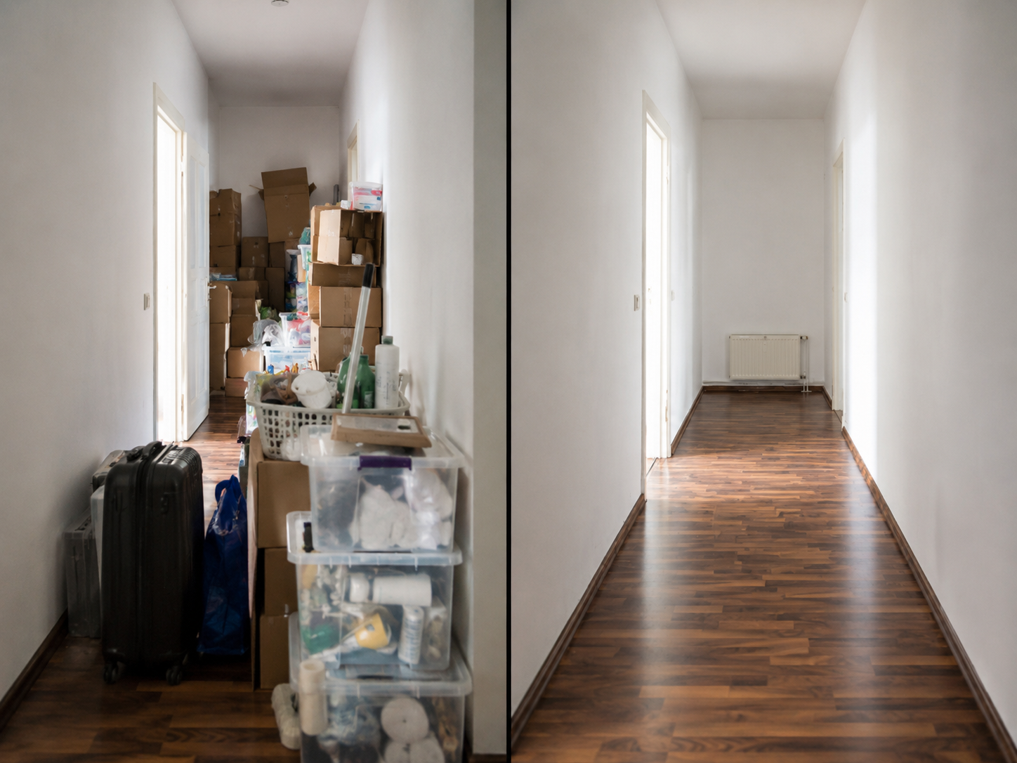 Vorher-Nachher Vergleich einer erfolgreichen Wohnungsauflösung