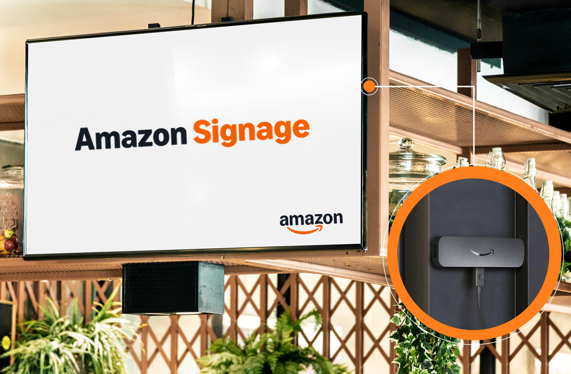 Amazon Signage Stick with TV