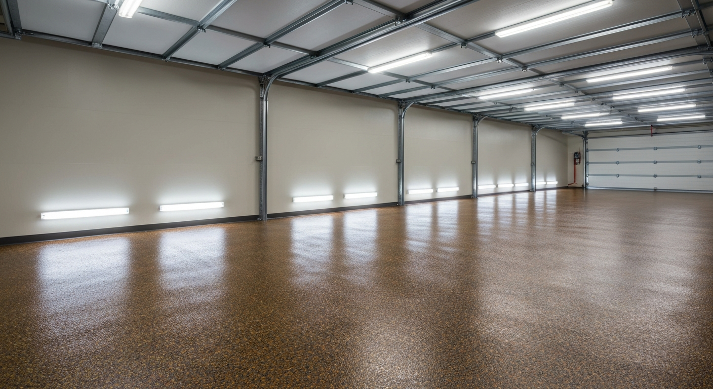 Fini époxy flocons pour garage