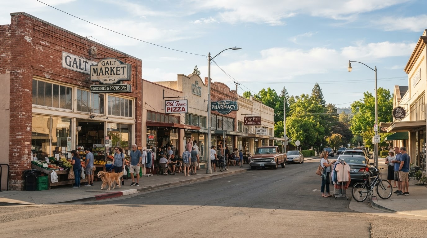 Galt Market and downtown Galt, CA – Radiant EPS electrician and plumber