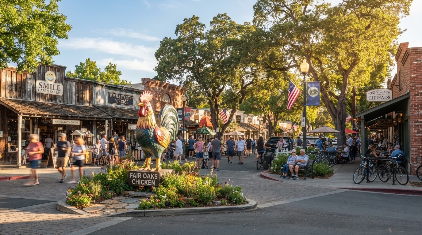 Fair Oaks Village and the Fair Oaks Chicken in Fair Oaks, CA – Radiant EPS electrician and plumber