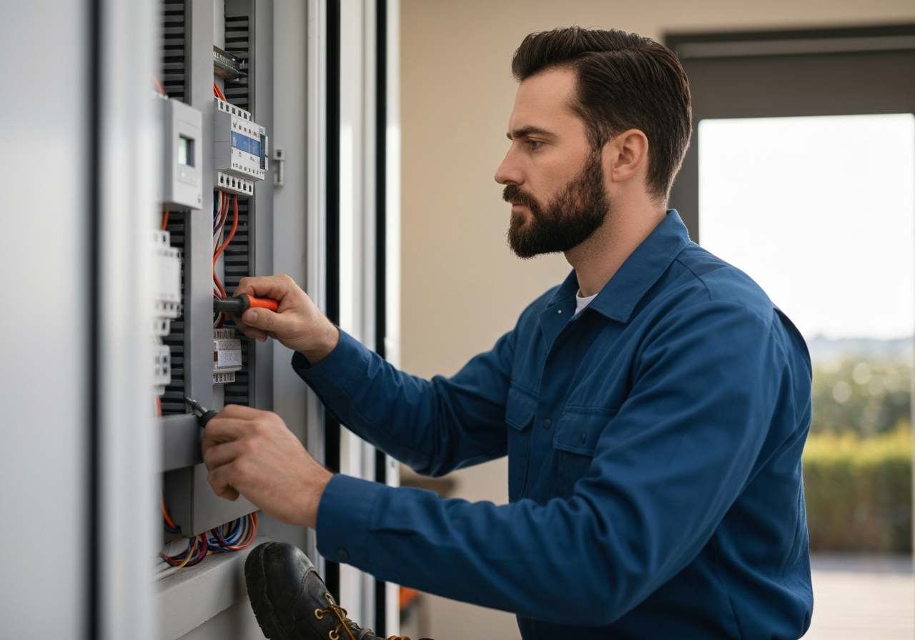 Electrician working