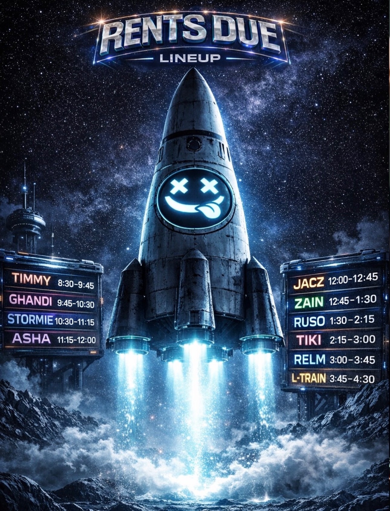 Rents Due Lineup - Past event flyer