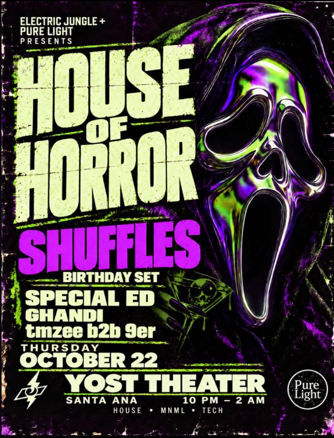 House of Horror at Yost Theater featuring Ghandi - Oct 22nd - Past Event Flyer