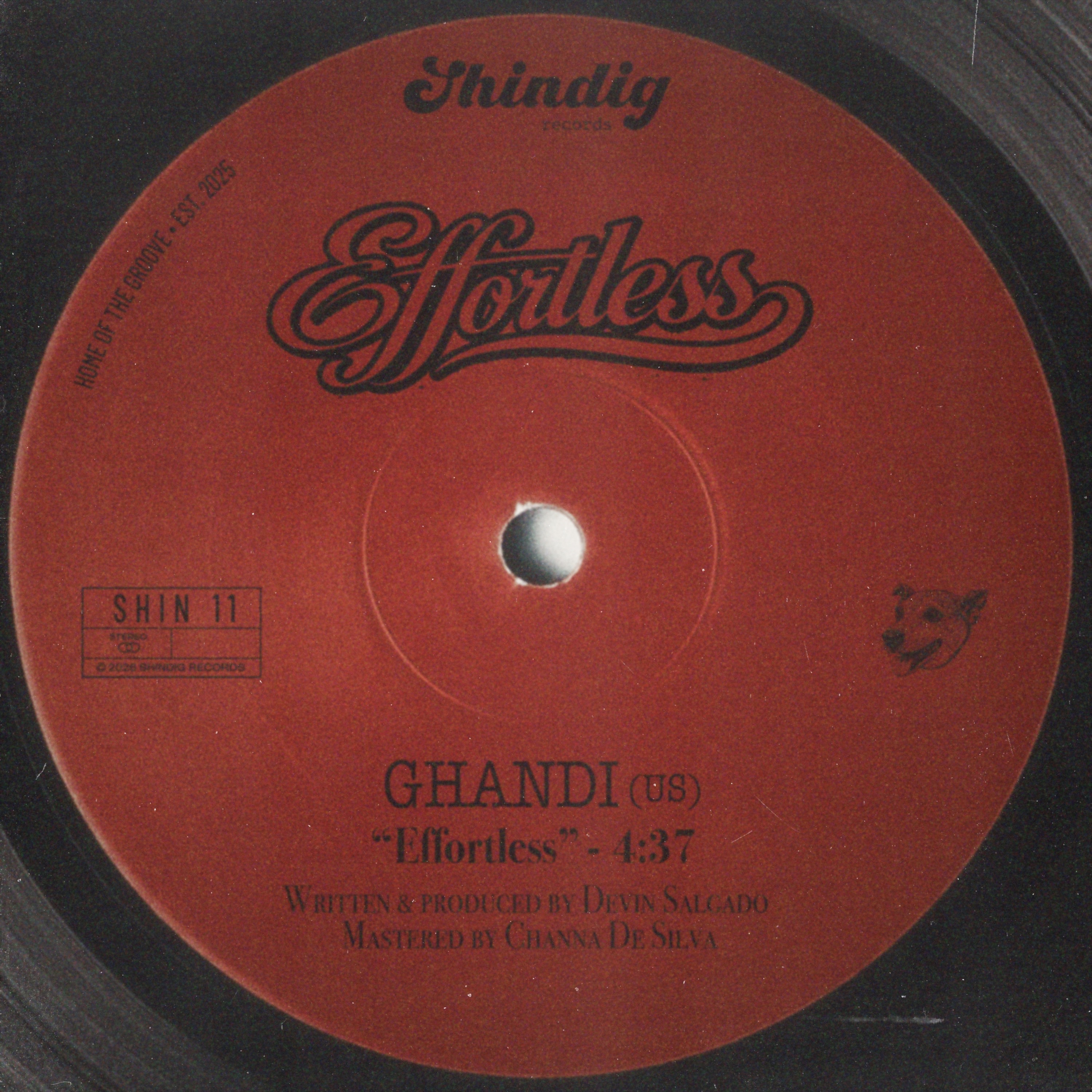Ghandi - Effortless Single Cover Art - Shindig Records