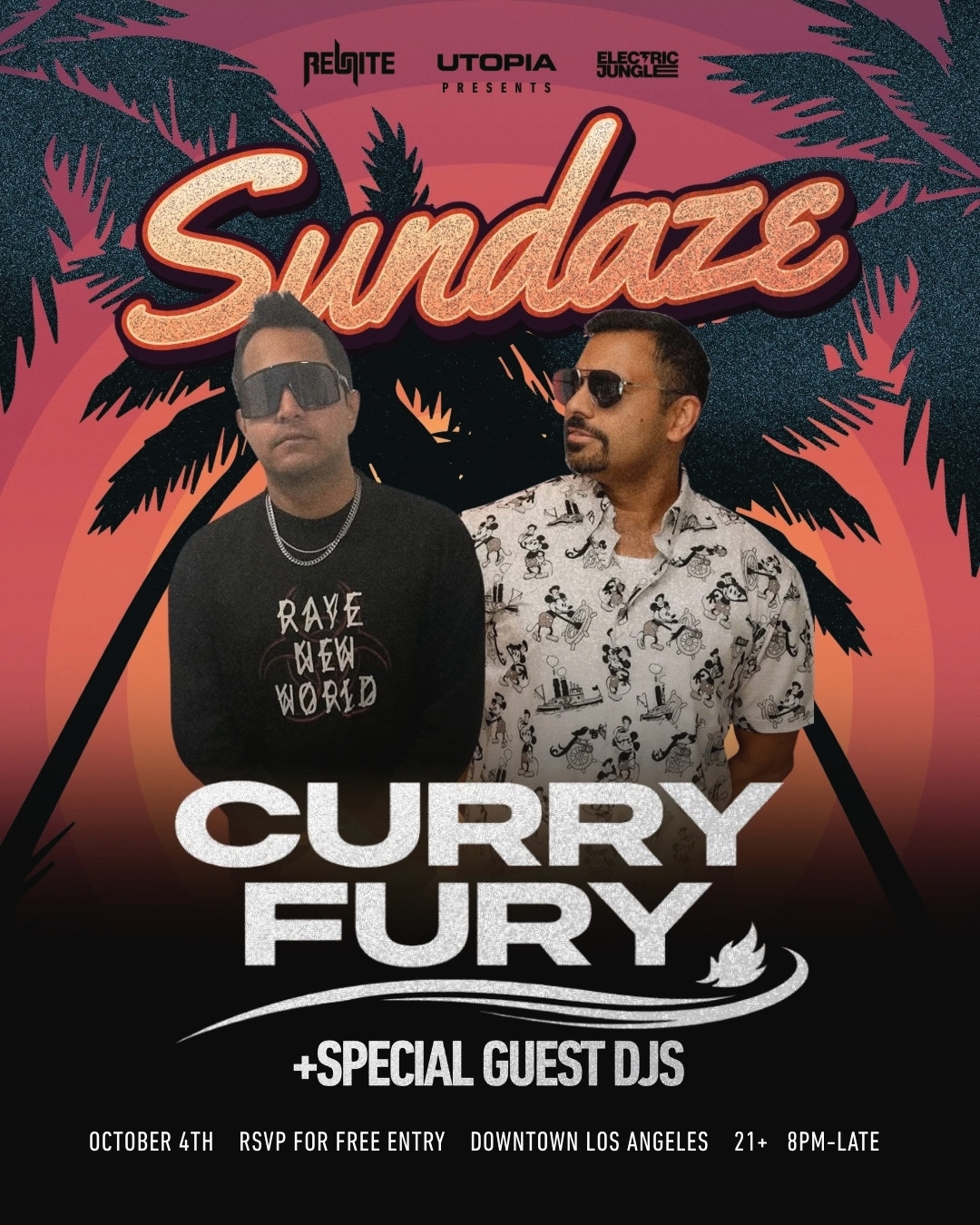 Sundaze Open Air Event at Utopia by Reunite featuring Curry Fury - Oct 4th - Past Event Flyer
