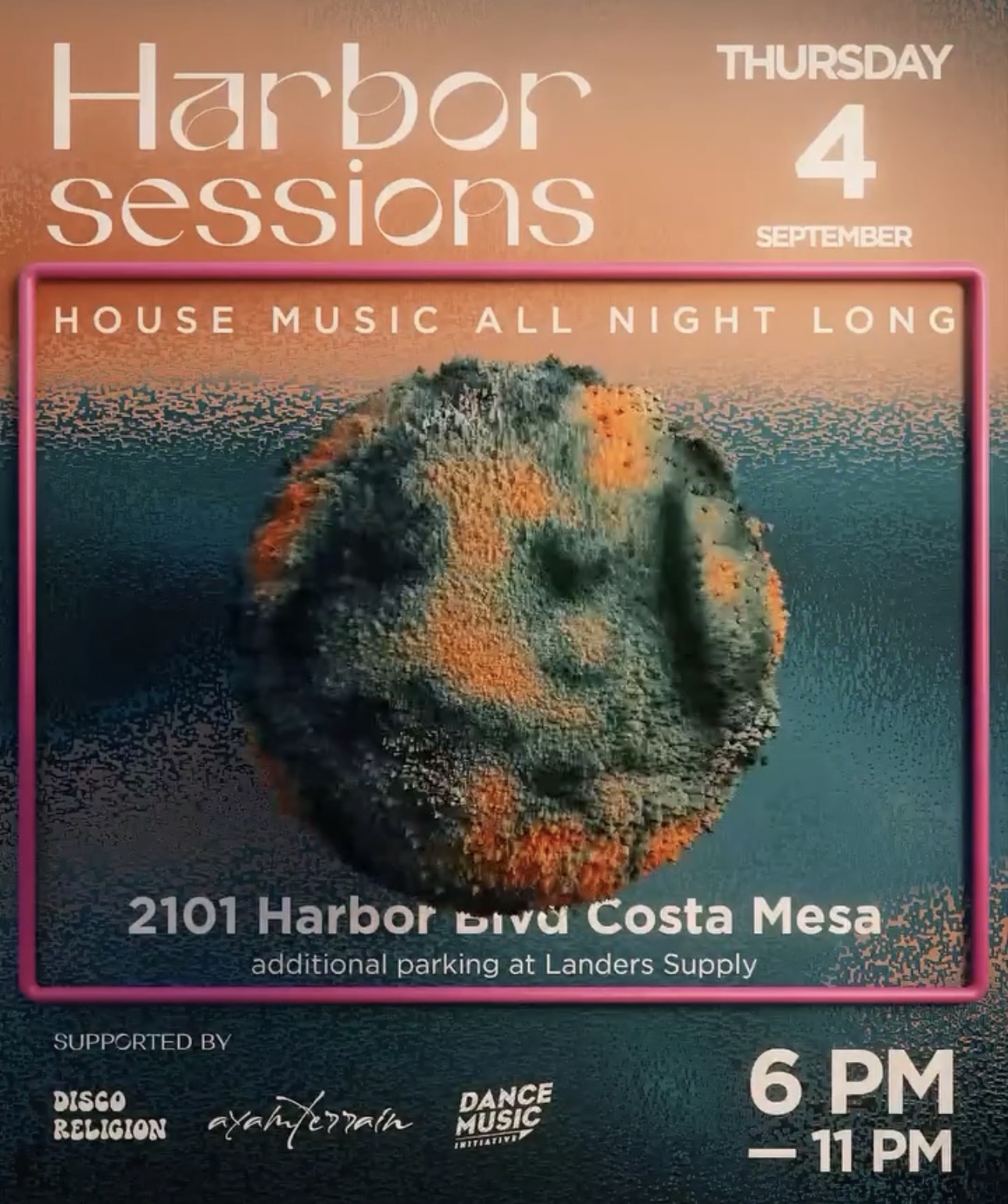 Ghandi live house music event flyer
