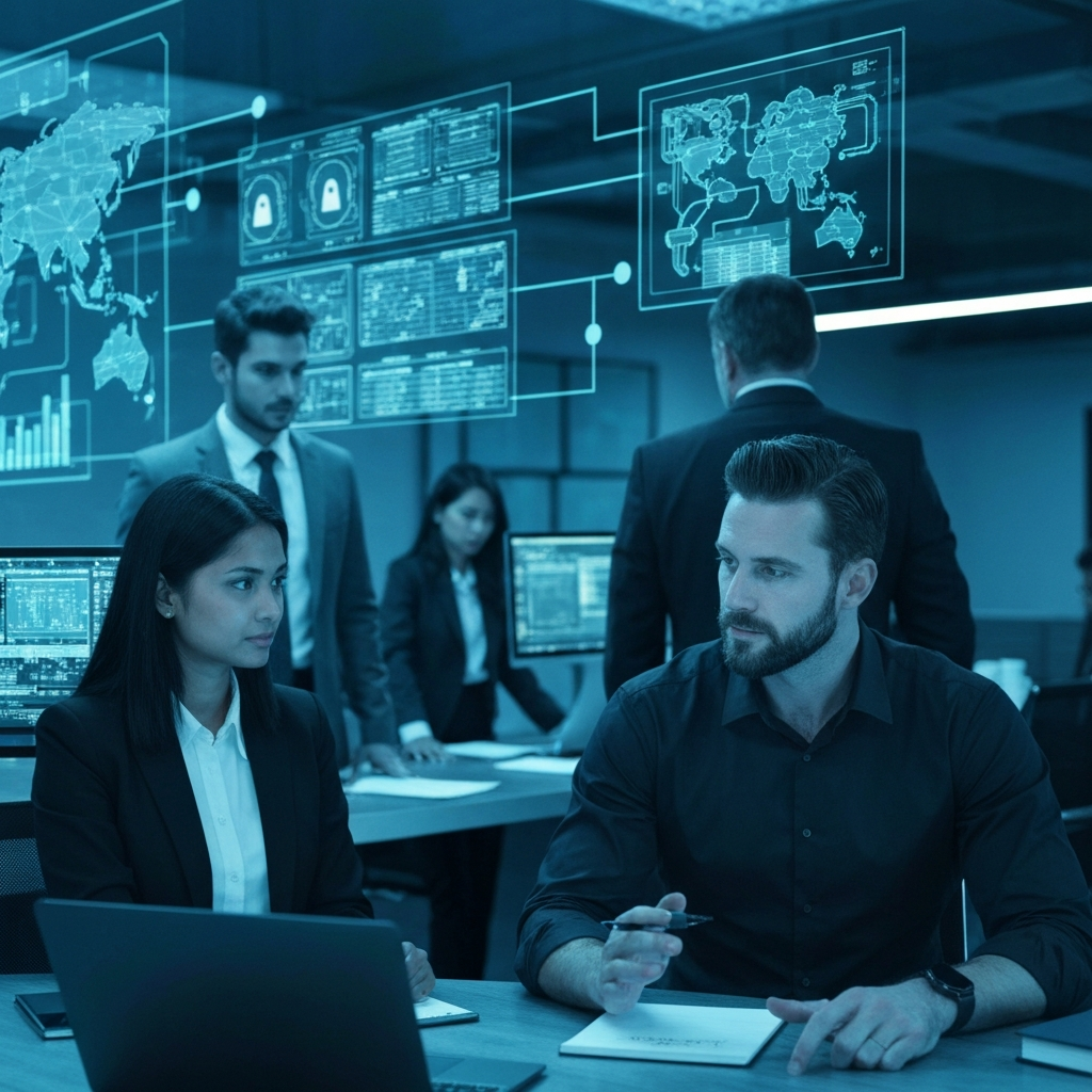 Modern B2B IT technology concept