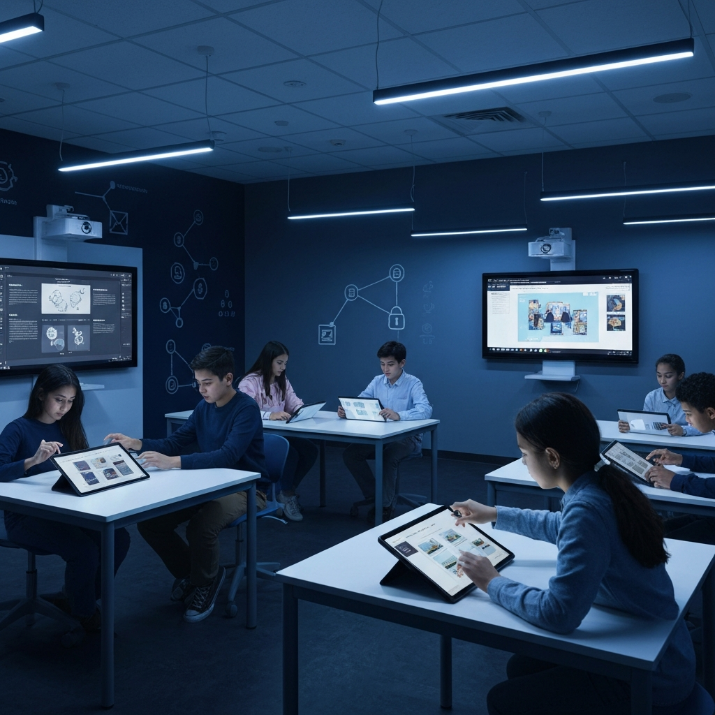 Modern education IT technology concept