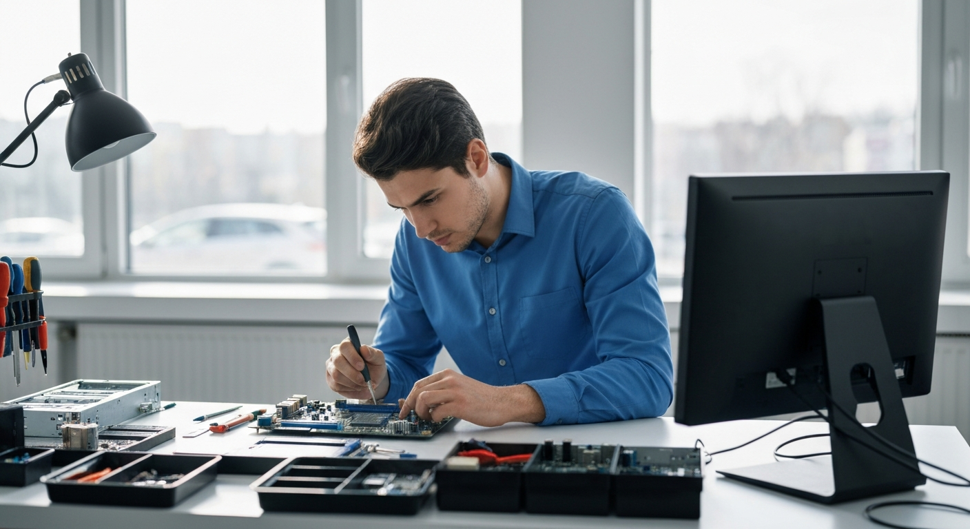 Certified technician providing computer repair near me in Port St. Lucie FL