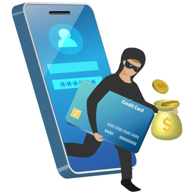 Hacker stealing information from phone