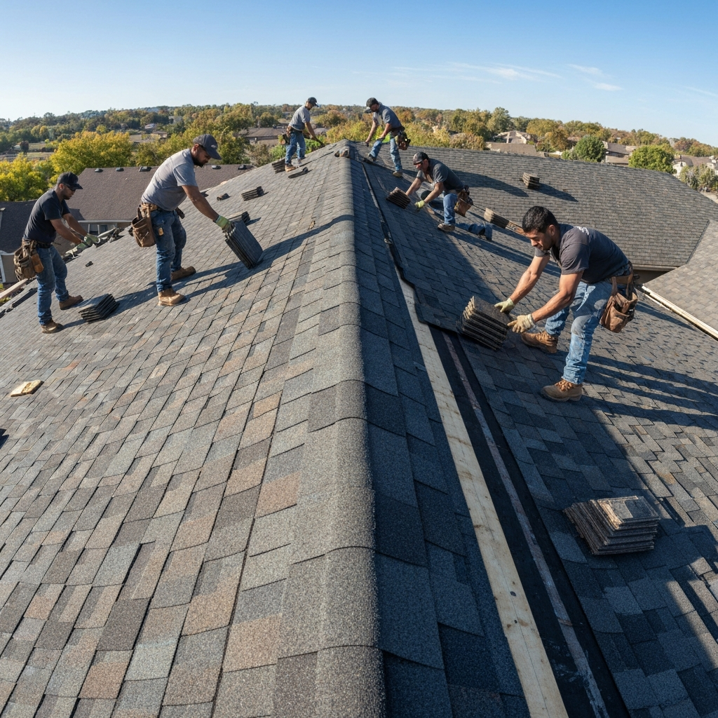 Roofing work