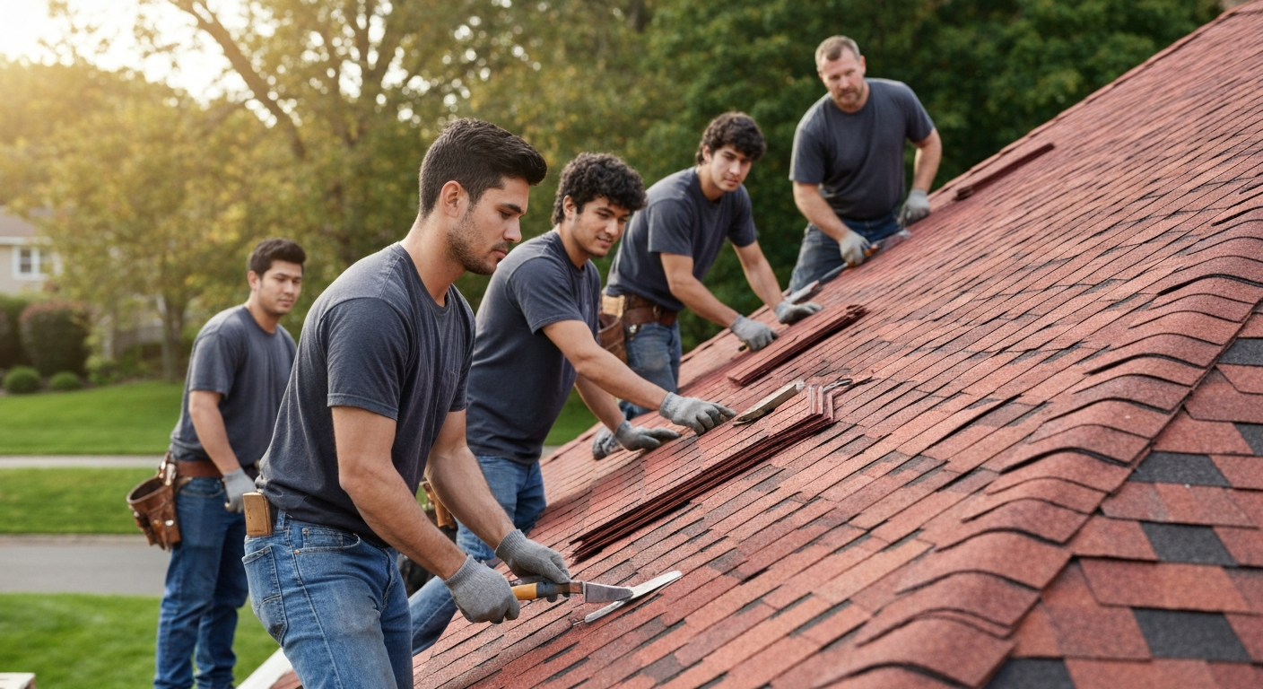 Roofing work