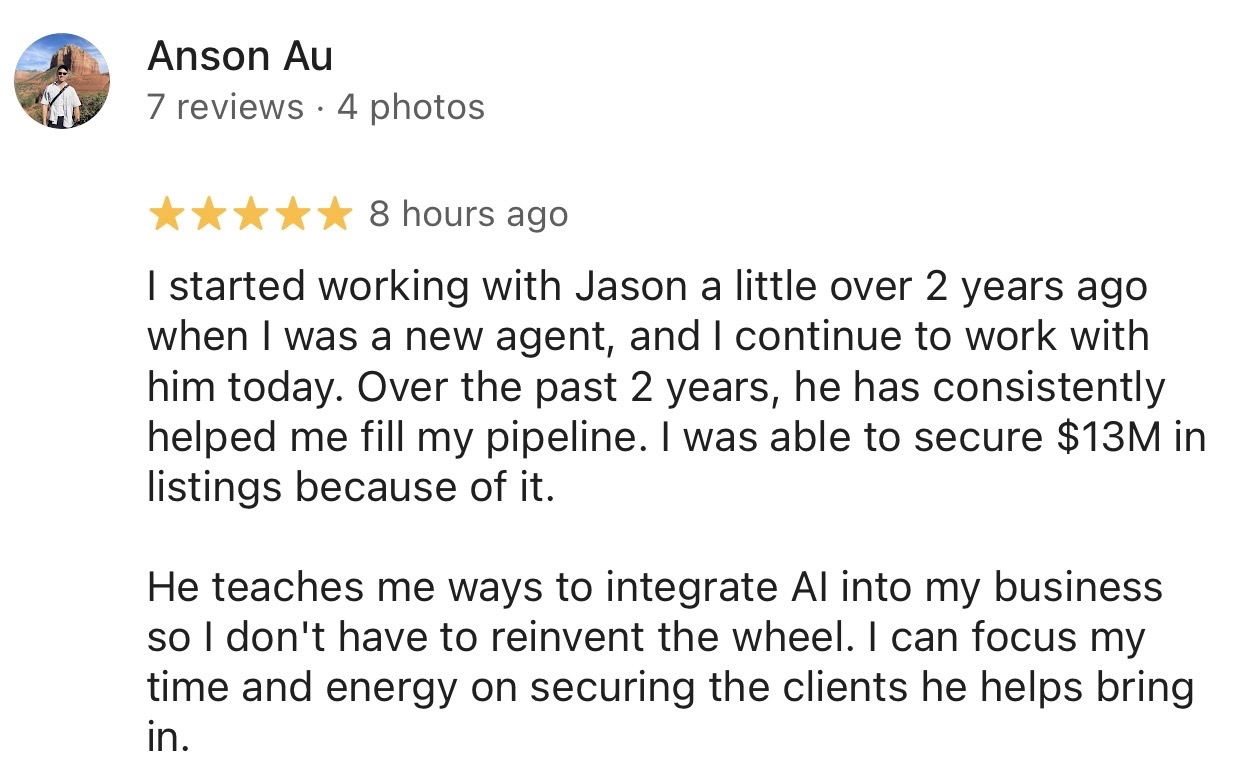 Anson Au Google Review