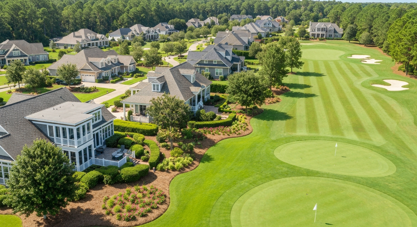 Porters Neck NC upscale residential neighborhood
