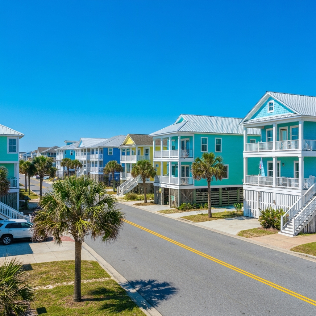 Carolina Beach coastal homes