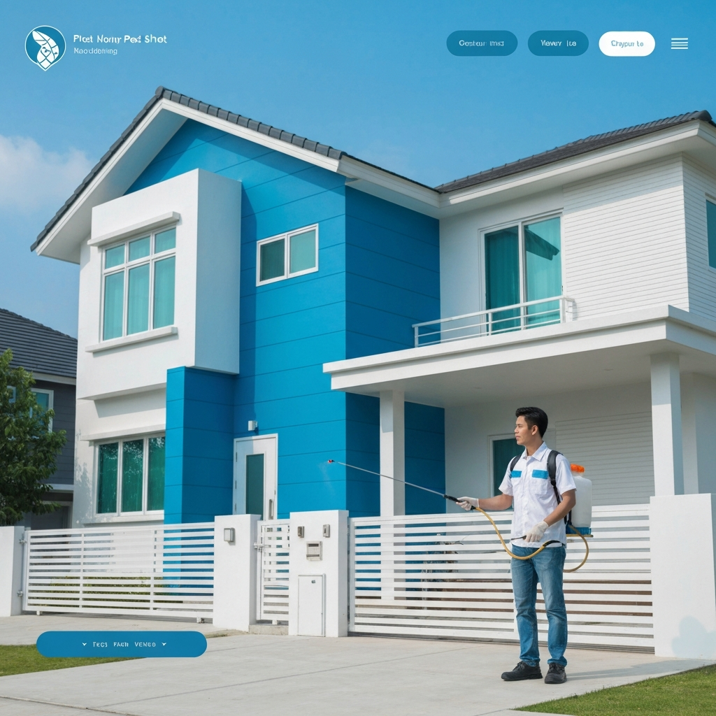 Pest Control contractor website example homepage