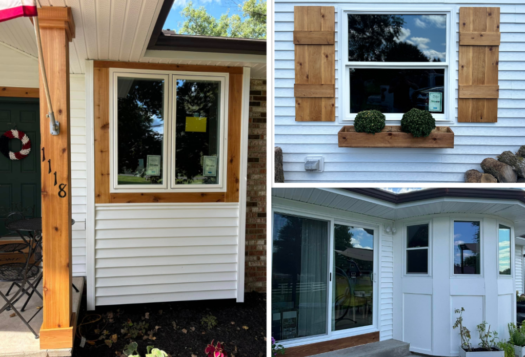 Exterior window upgrades on Rochester NY home — multiple windows replaced by Chase Impressions