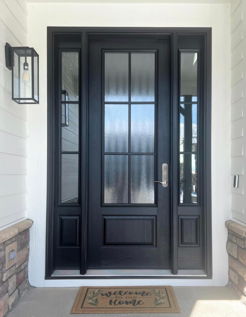 New front door replacement in Rochester NY — updated entry door installed by Chase Impressions
