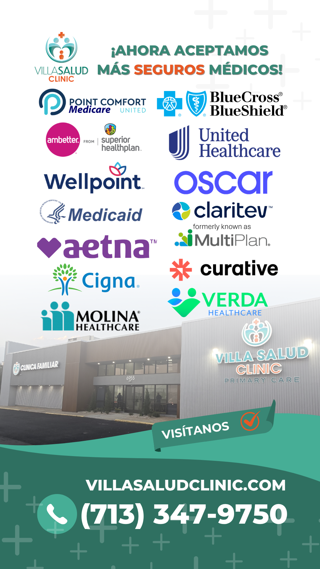 Accepted Insurances at Villa Salud Clinic Houston