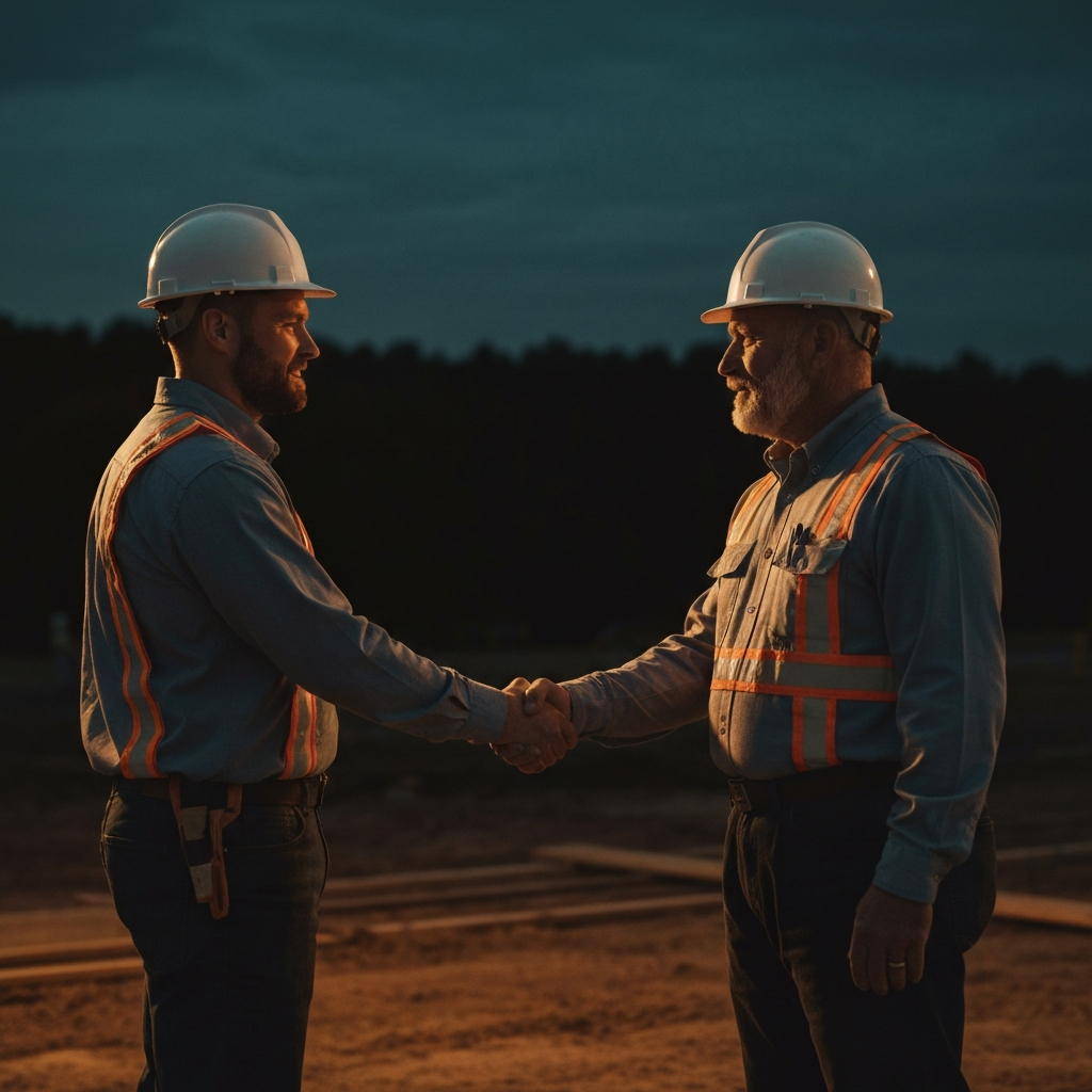Contractor Handshake Background