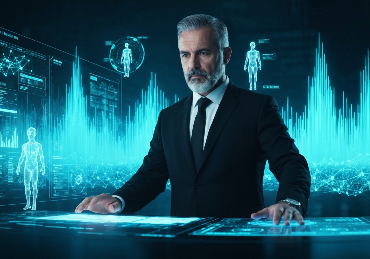 KI Experte mit digitalen Helfern