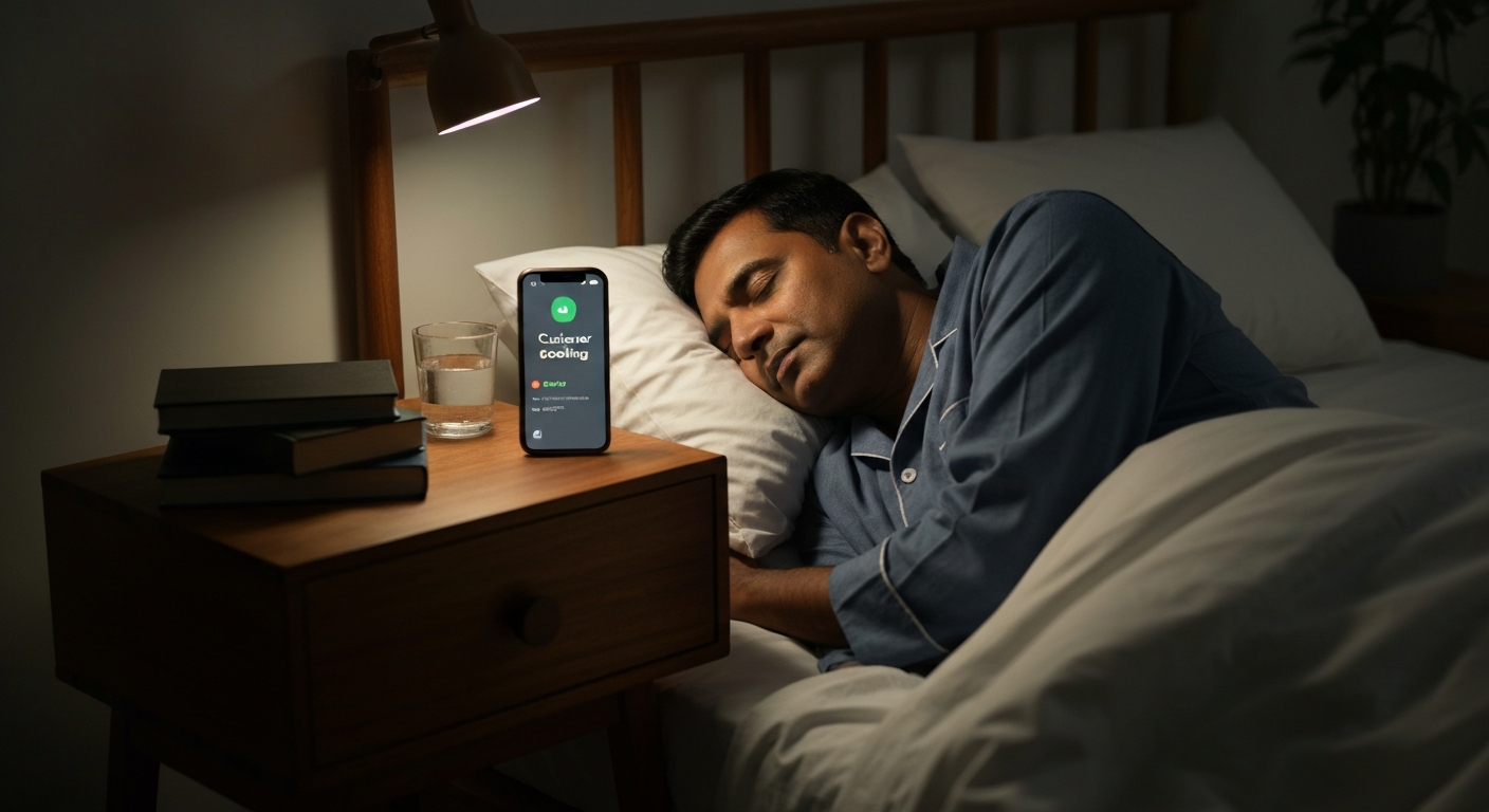 Calm business owner sleeping
