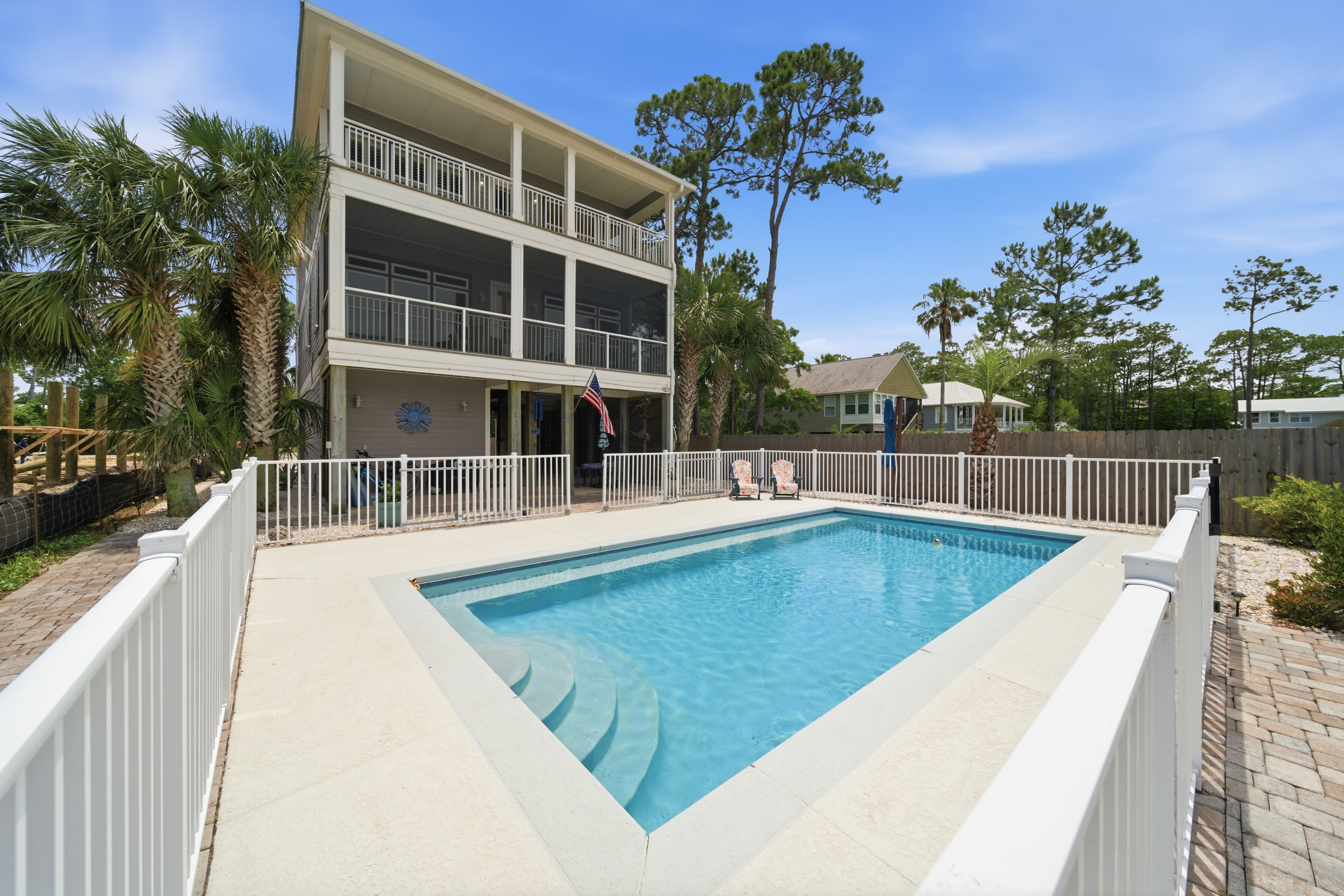 Exterior view with pool