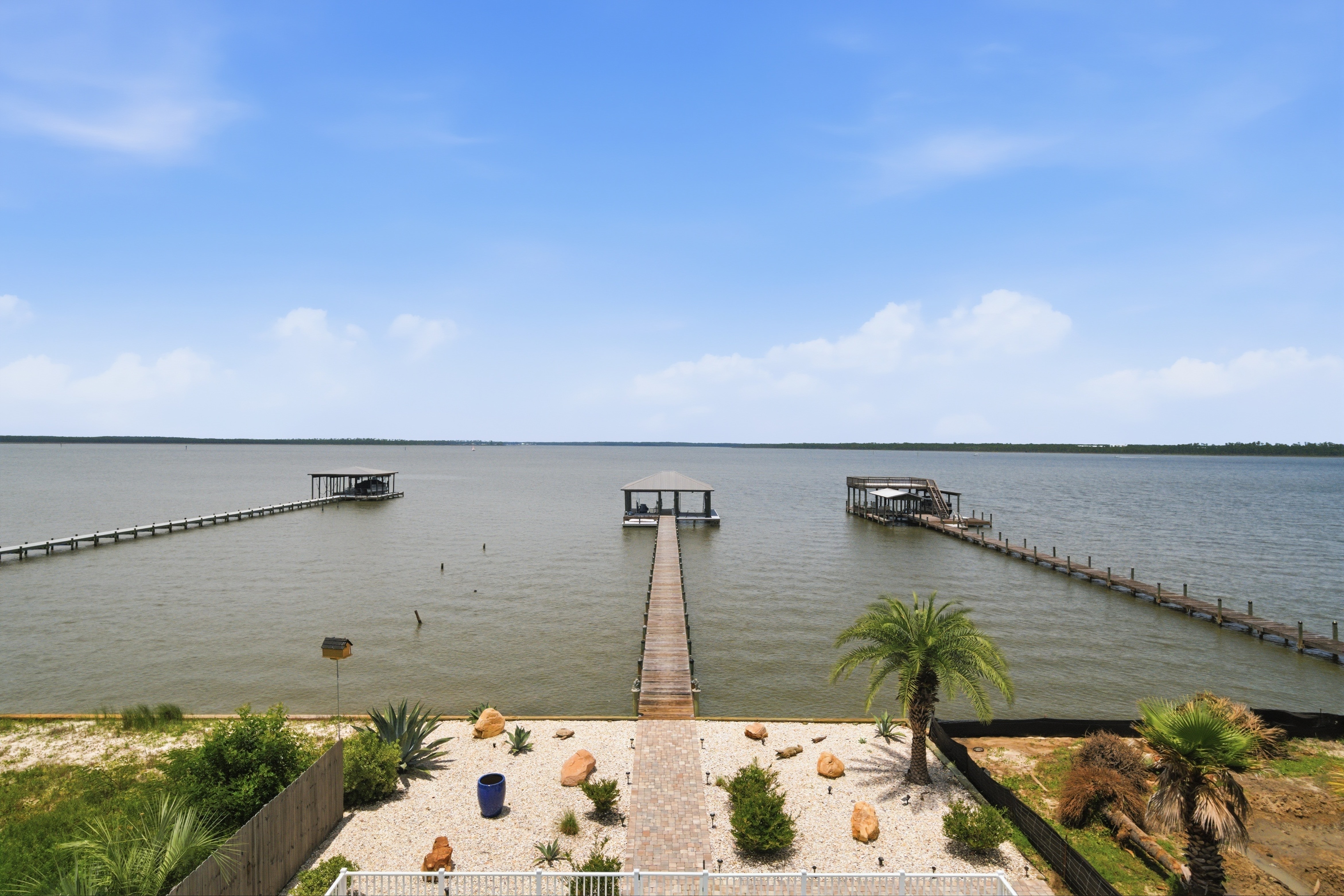 Private pier and boat slips