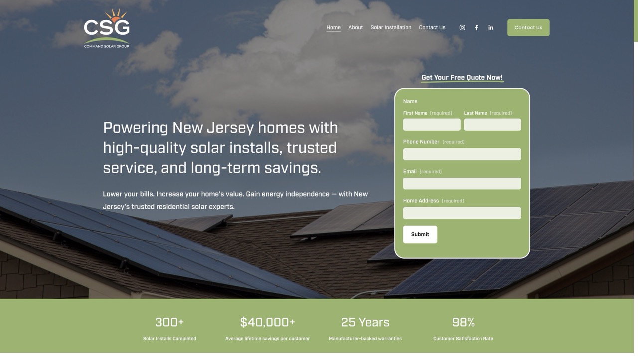 Professional Service Website Mockup