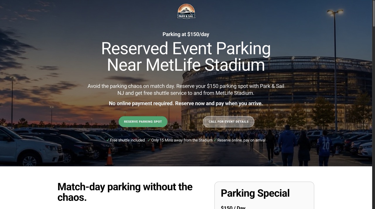 Service Business Website Mockup