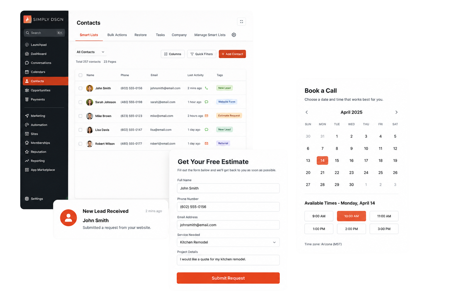 Lead Tools Interface