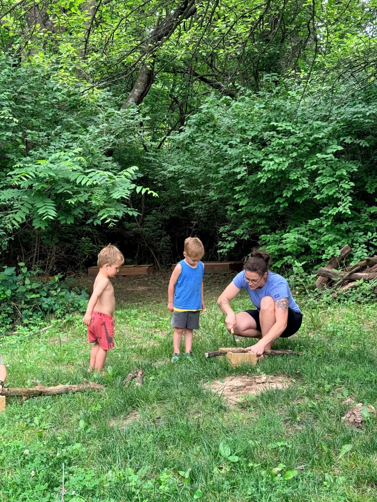 Mother and children together at Wildling and Wonder