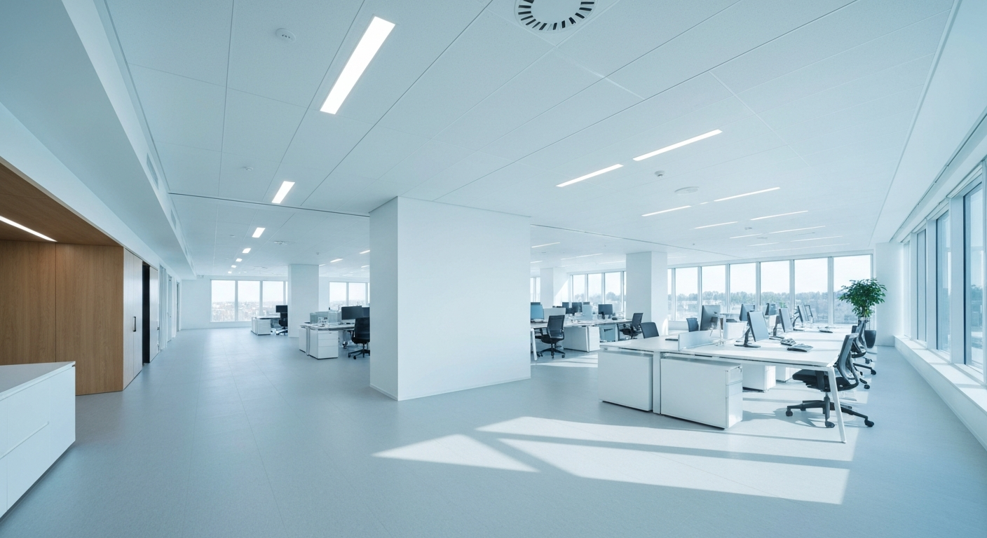 Sparkling clean modern office space