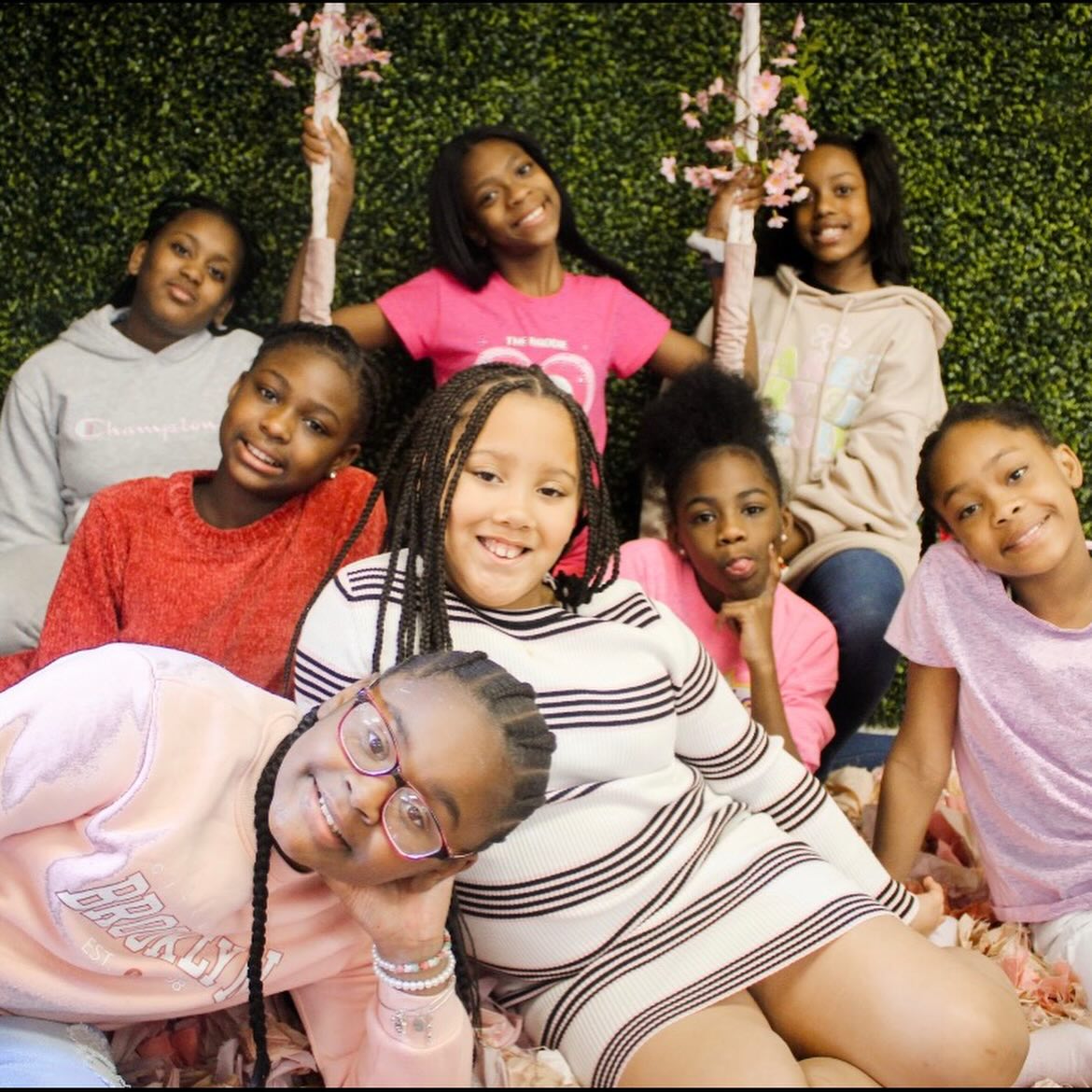 Girls celebrating together at Little Ladies Society in Fayetteville GA