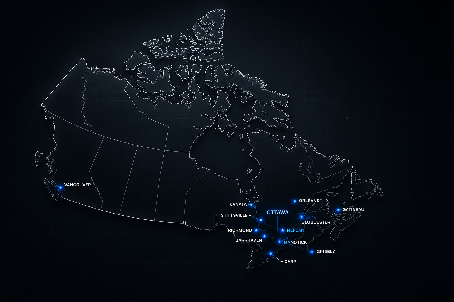 Canada Service Areas Map