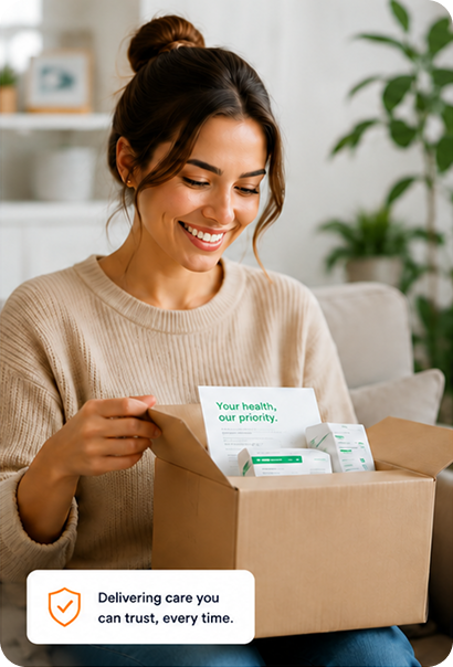 Patient receiving delivery