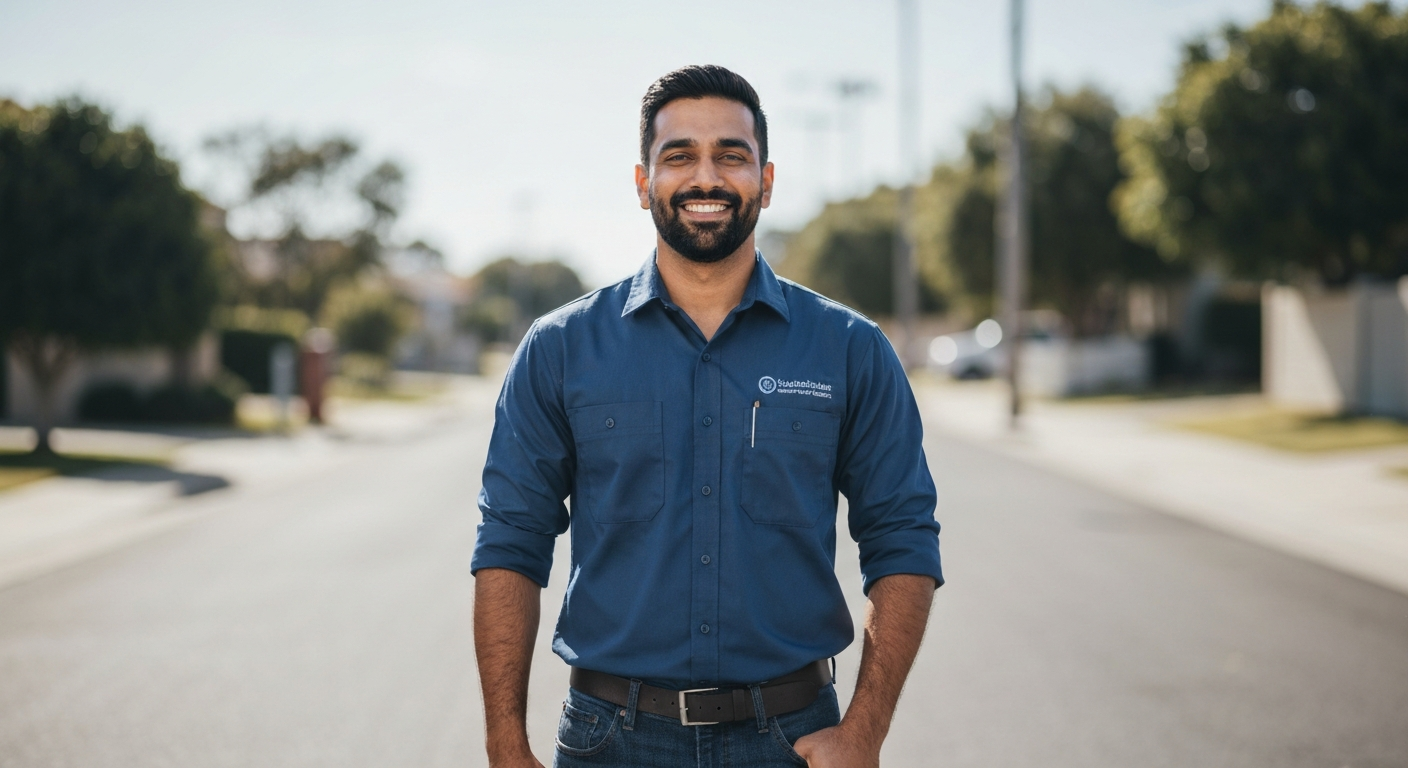 Confident local service business owner