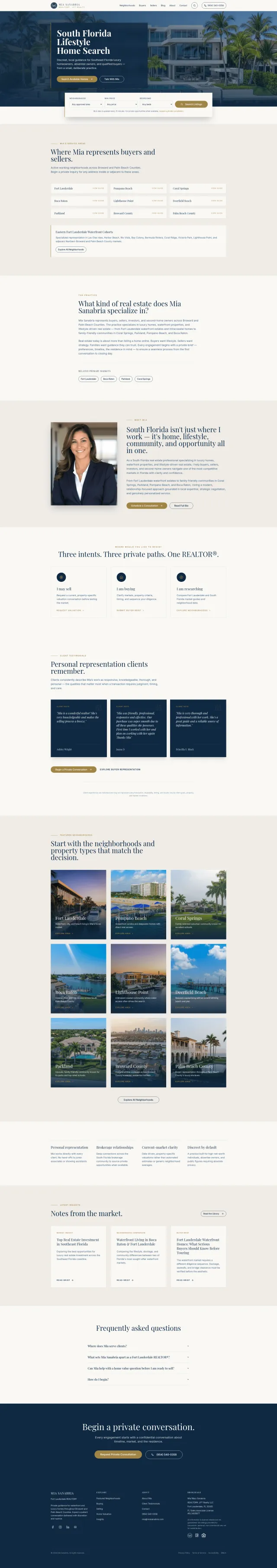 Mia Sanabria Realtor Website Preview