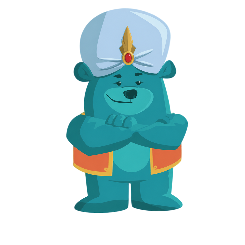 Oso con turbante