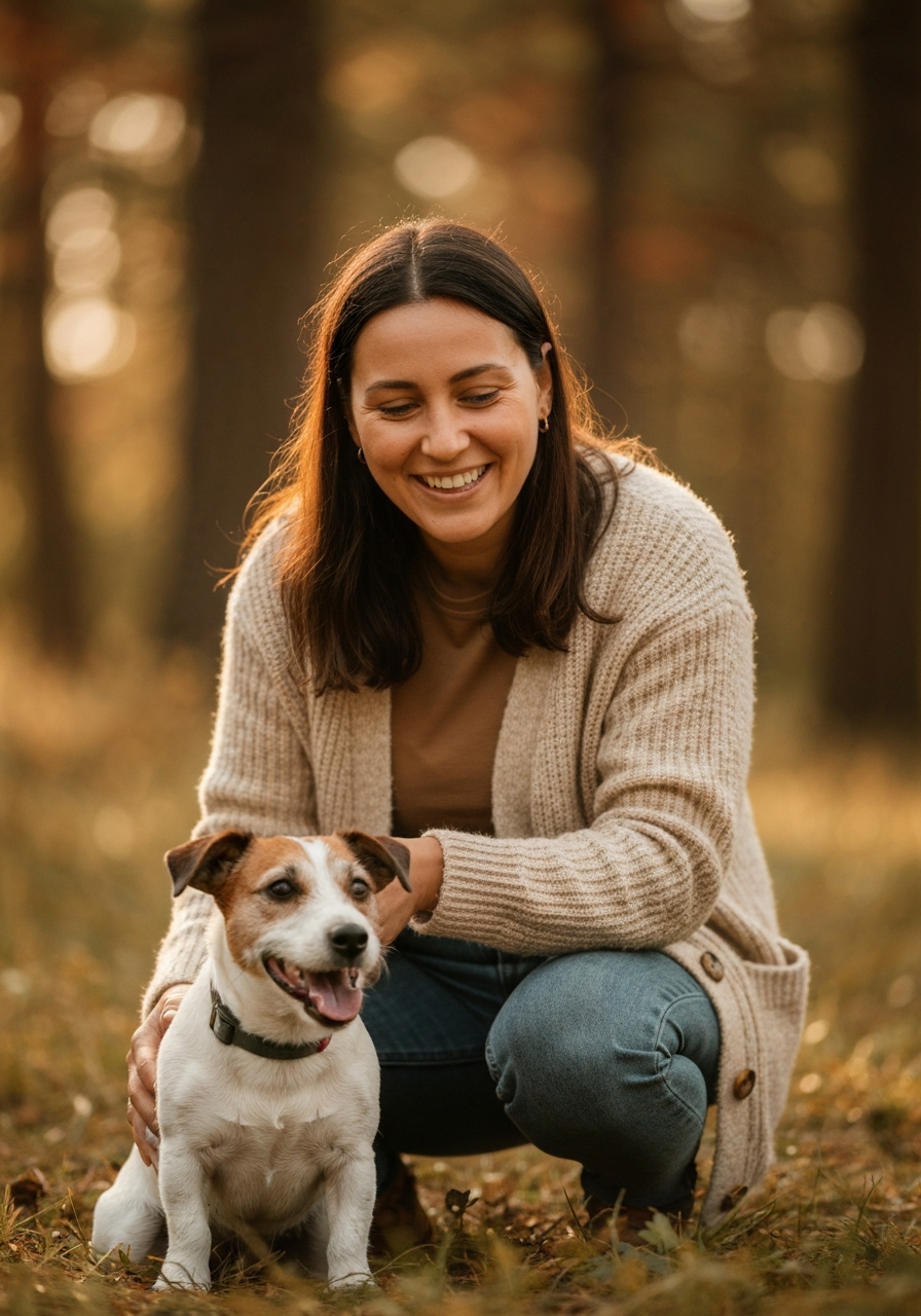 Olga and a dog