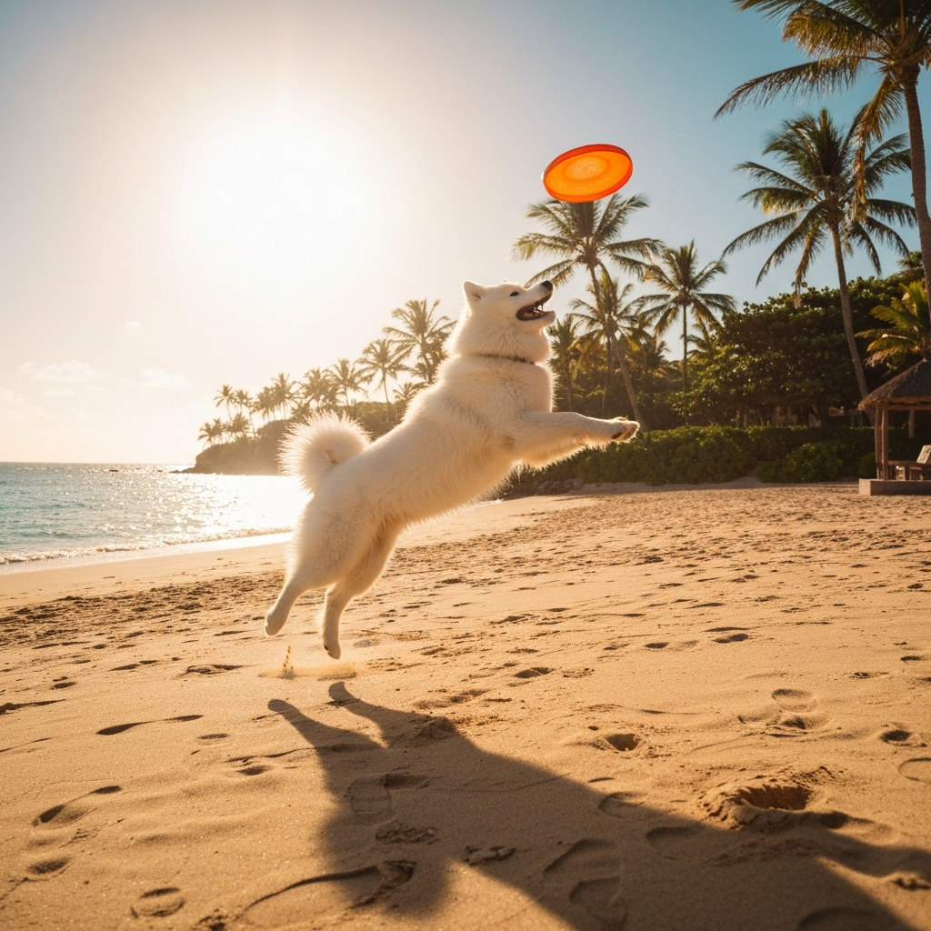 Dog on beach