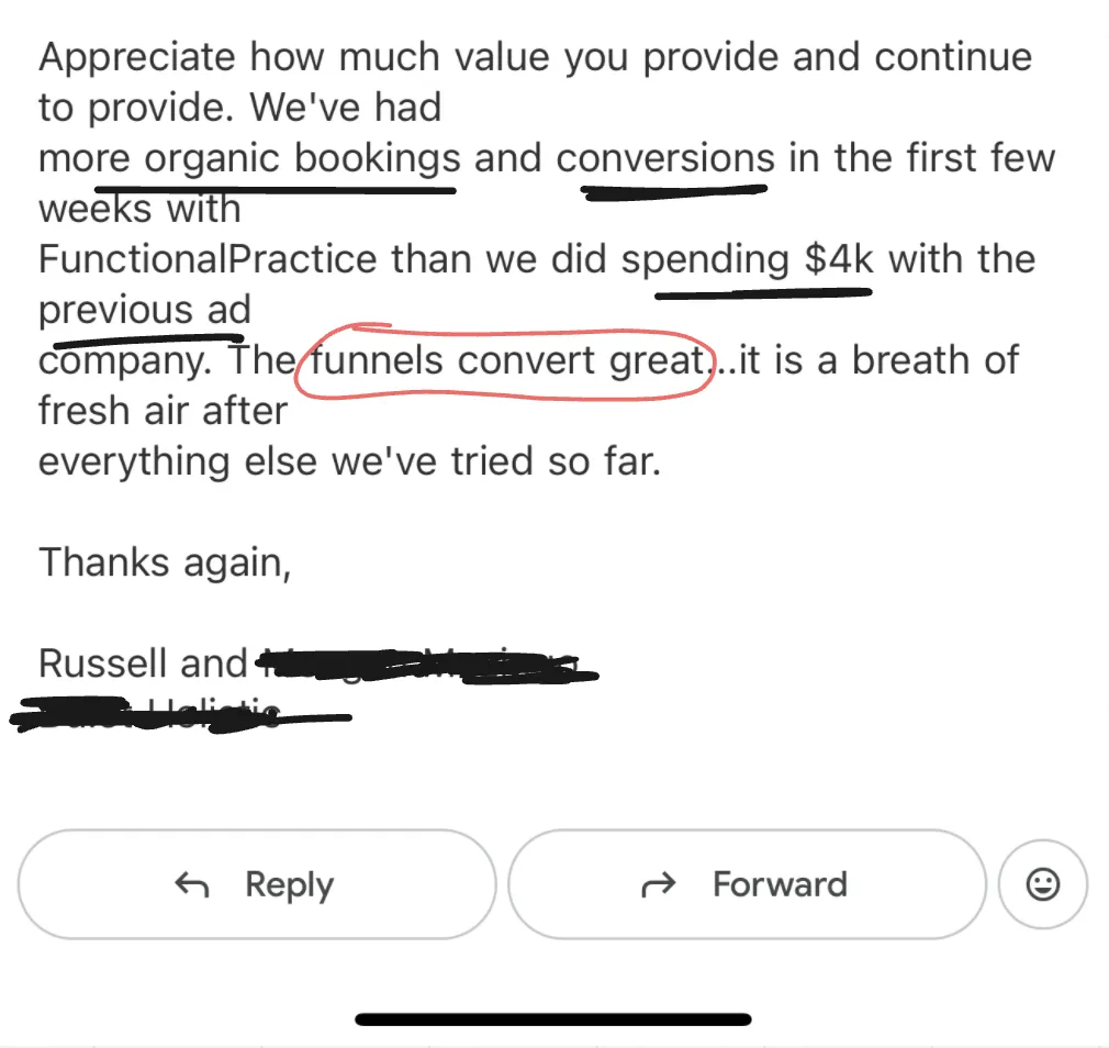 More Organic Bookings Than $4,000 With Previous Company