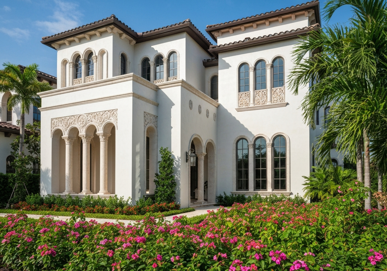 Casa nueva de lujo con arquitectura mediterránea en Coral Gables Miami