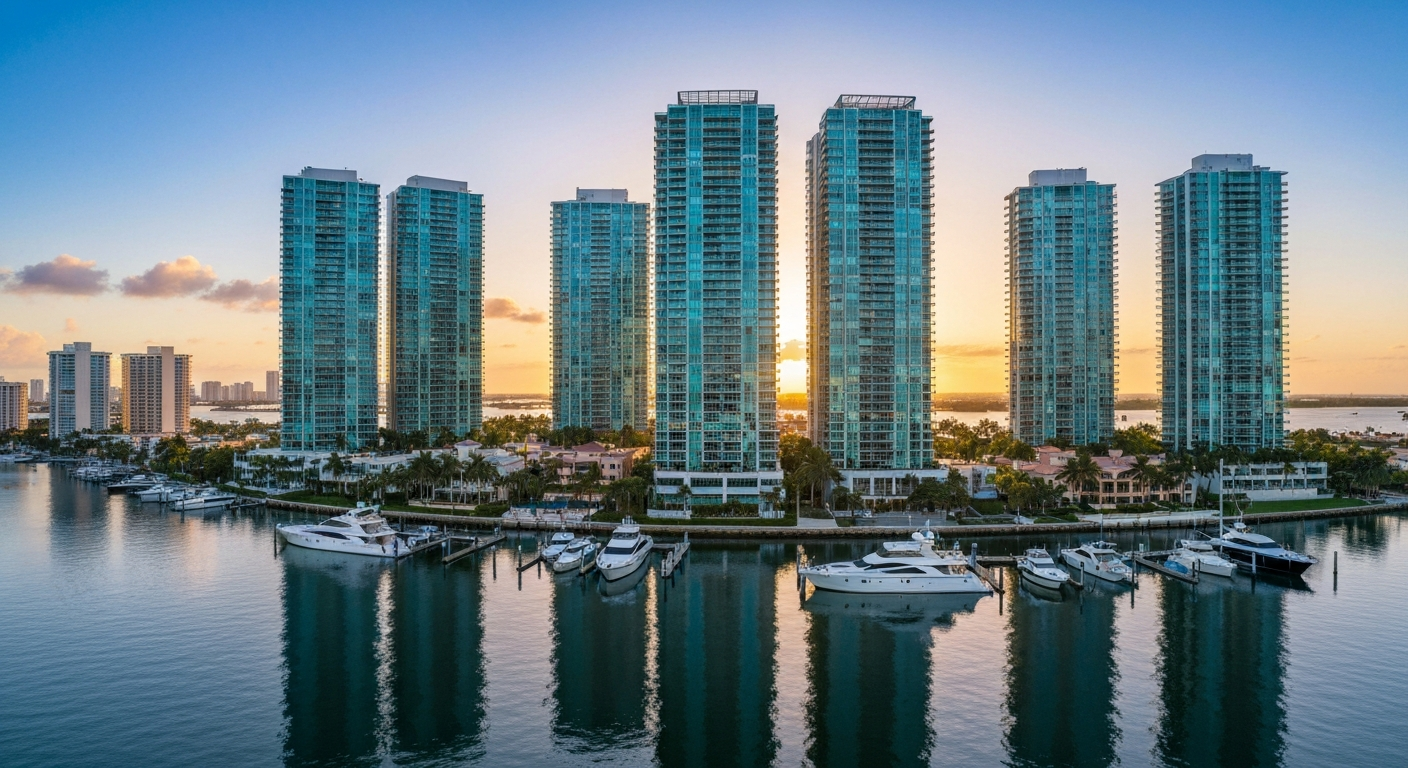 Condominios de lujo en Aventura Miami frente al Intracoastal Waterway - inversión premium