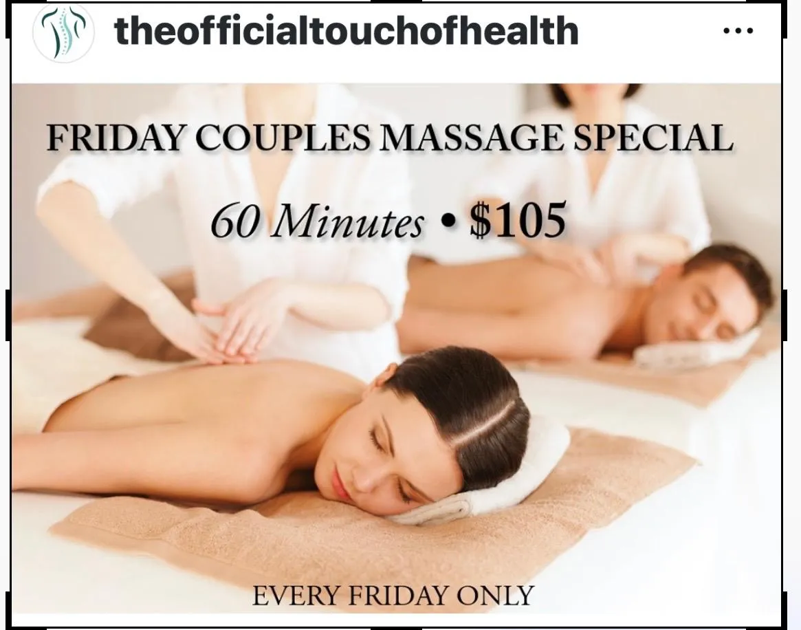 Friday Couples Massage Special - 60 Minutes $105