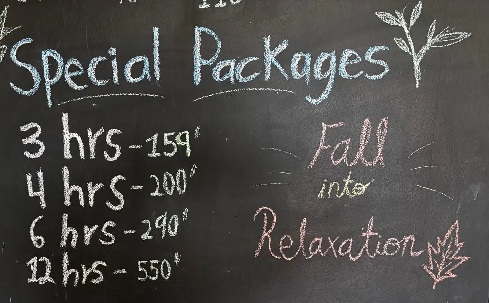 Special Packages - 3, 4, 6 & 12 Hour Massage Packages