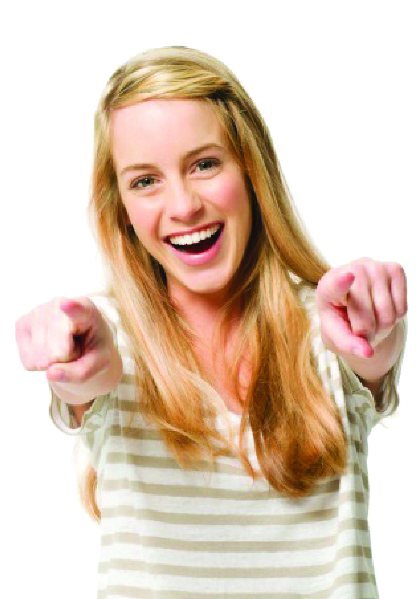 Youth Girl Pointing