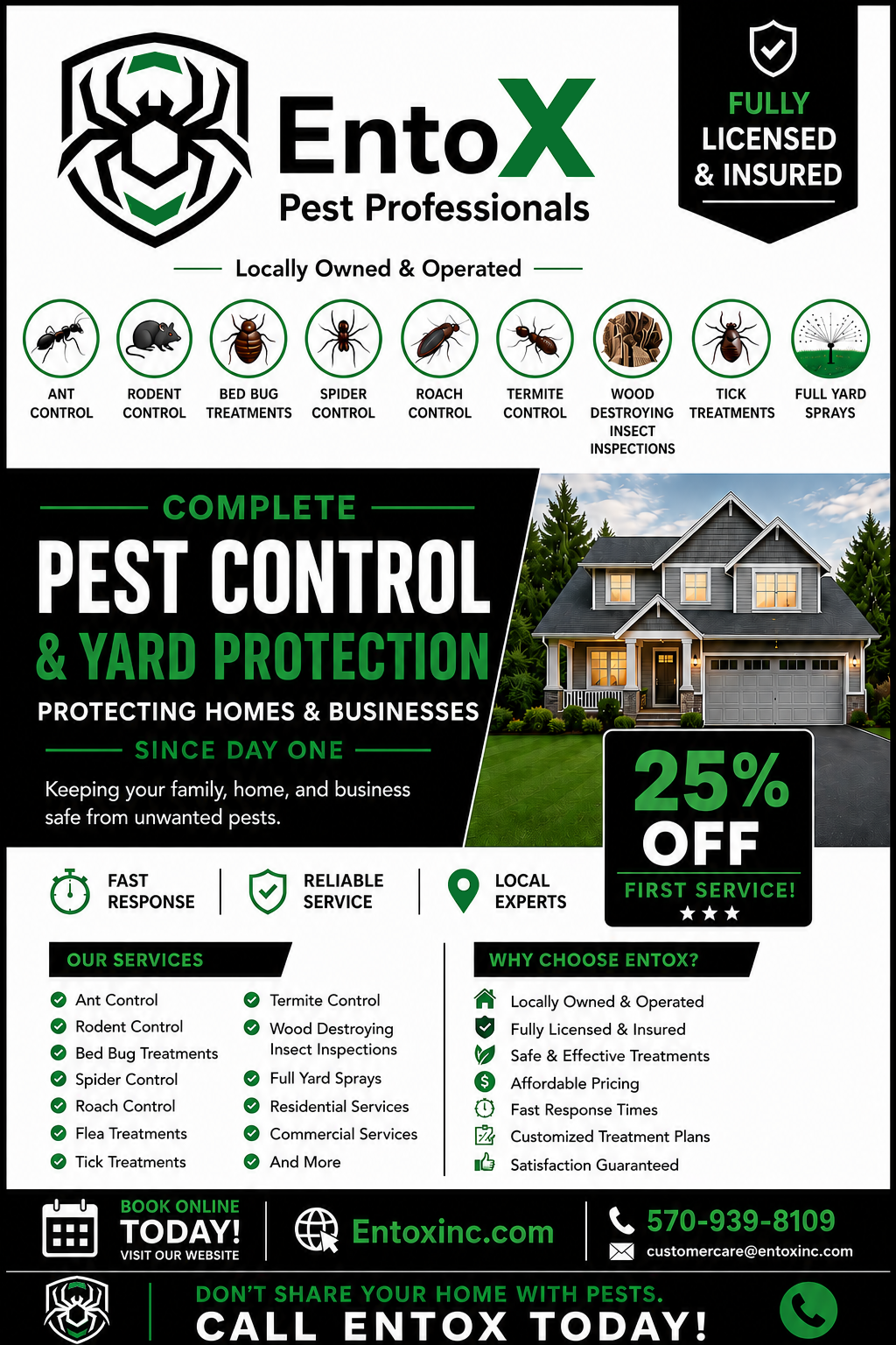 EntoX Pest control flyer