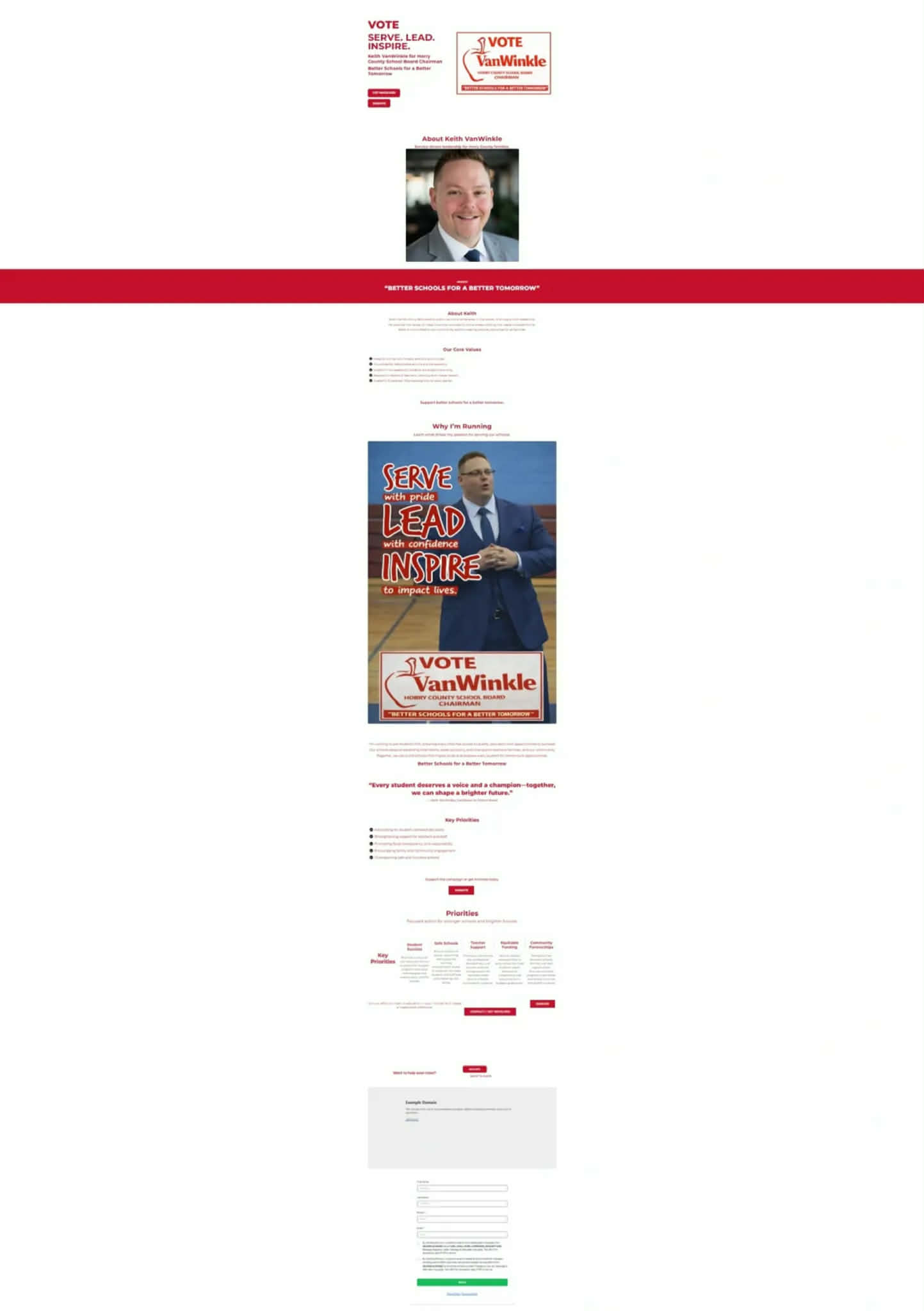 Keith VanWinkle โ Horry County School Board Chair Campaign